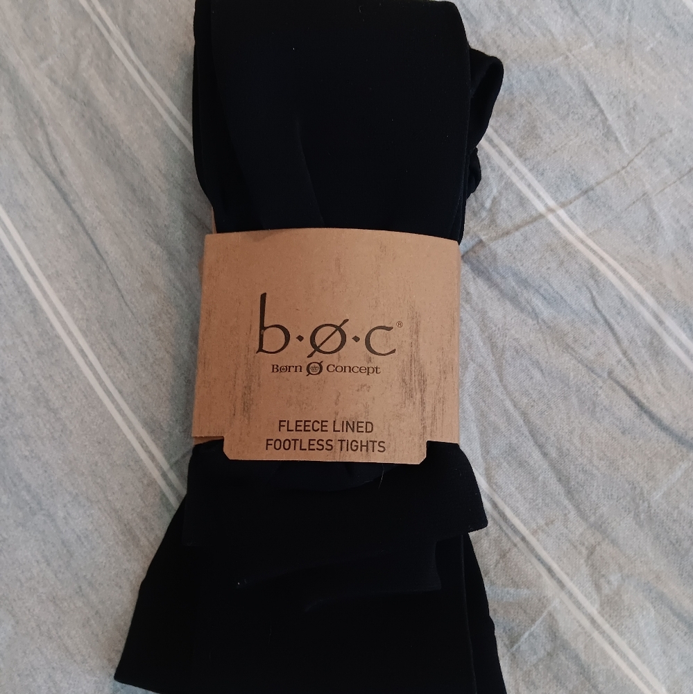 Women's fleece l8ned footless tights 2 pack